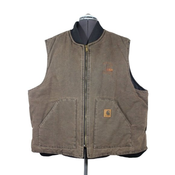 Carhartt Other - Carhartt men's 90s vintage VO2 CHT faded brown quilt lined vest USA made 3XL
